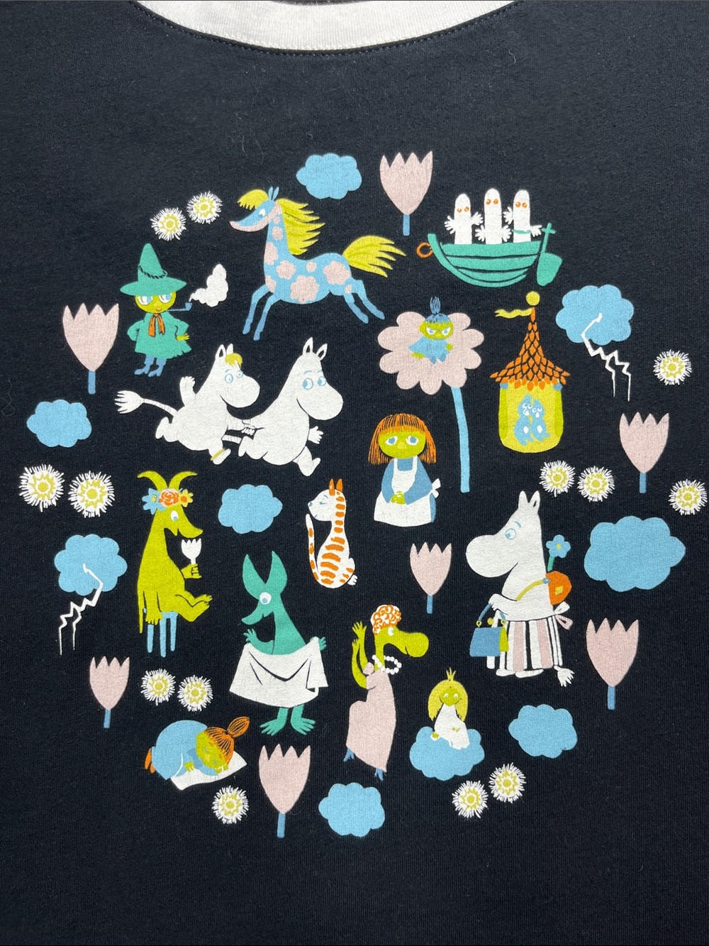 Moomin Ripple Junction Character Graphic Ringer T Shirt Small - Picture 3 of 6